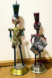 Metal Folk Art Marching Band 10" Welding Vtg Drummer Mexico - Picture 1 of 10