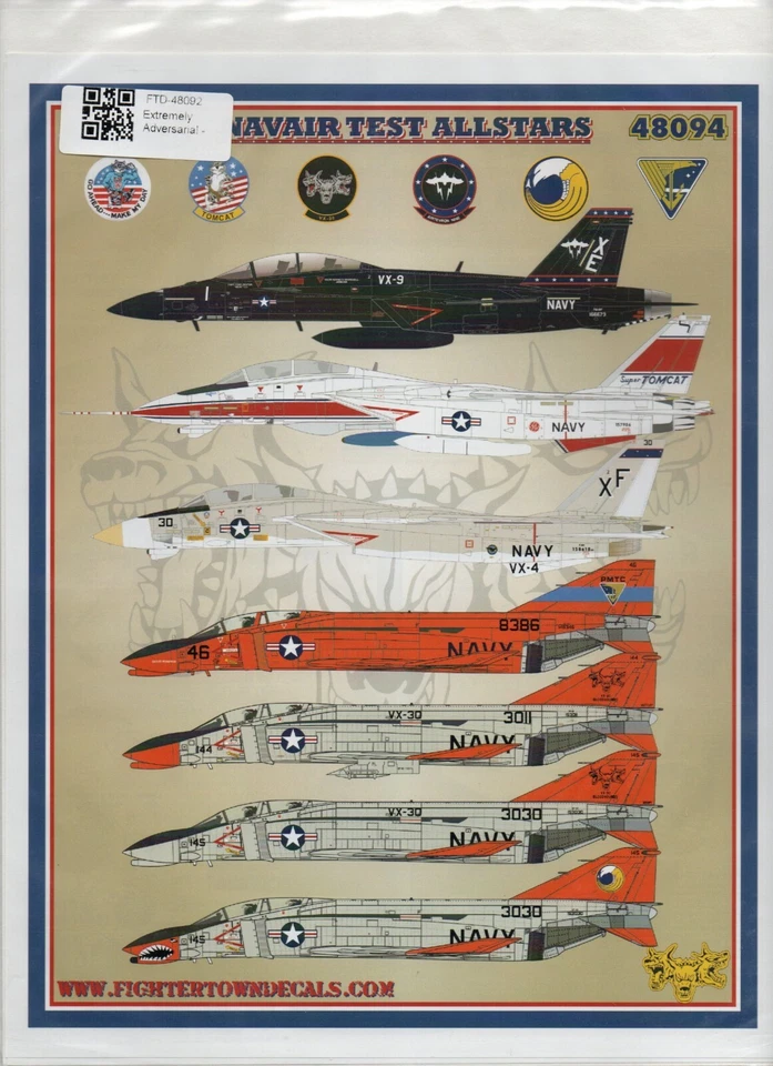 Decal modellismo NAVAIR Test Allstars Fightertown Decals 1:48 - Immagine 1 di 2