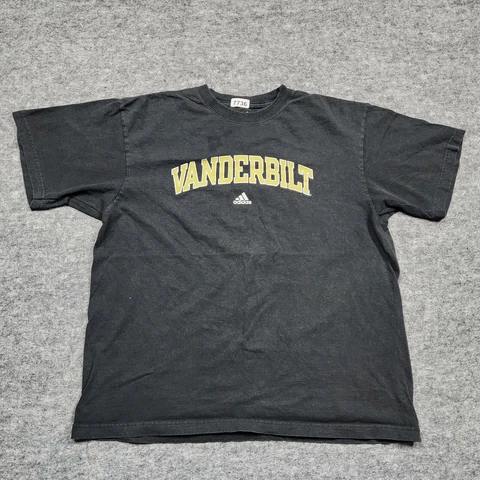 VANDERBILT COMMODORES T-Shirt Men's Large Gray Short Sleeve Crew Neck  Cotton Cover