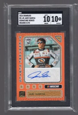 Jake Garcia 2024 Donruss Signature Series Orange Auto 5/25 SGC 10 - Image 1 of 2