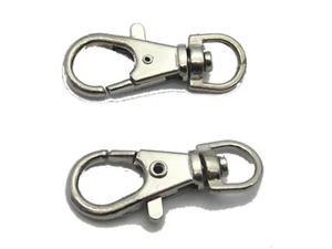 20 Pcs Silver Tone Lobster Swivel Clasps 38mm(1.5') for Key Ring bag dangles - Picture 1 of 5