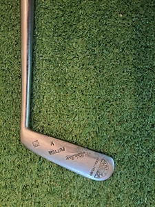Vintage Hickory Schaft Vulcan Edelstahl 33 1/2' RH Putter mit Ledergriff - Bild 1 von 7