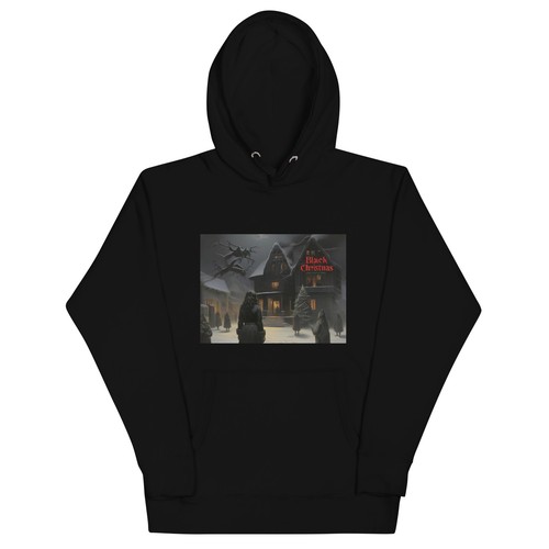 VALENTINO Felpa con cappuccio unisex Natale nera