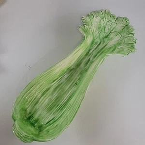 Vintage MCM Celery Shaped Dish Ceramic Art Pottery 14”L - Picture 1 of 10