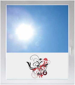 Sichtschutzfolie Sonnenschutz Fensterfolie - GMF0195 - Tribal Ranke Blume - Bild 1 von 1