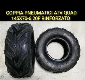 PNEUMATICO GOMME RUOTE 145/70-6 20 F QUAD MINI QUAD ATV RINFORZATO 145X70- 6 - Foto 1 di 2
