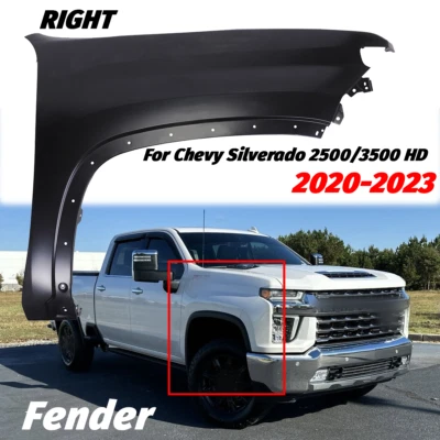 Front Passenger Side Fender For 2020-2023 Chevy Chevrolet Silverado 2500/3500 HD - Image 1 of 4