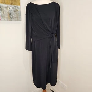 Bird by design women's waist tie detail black dress, size 10, lined, Brand New - Picture 1 of 9