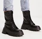 Boots Albany Chunky Lace Up Boots In Black Size 8