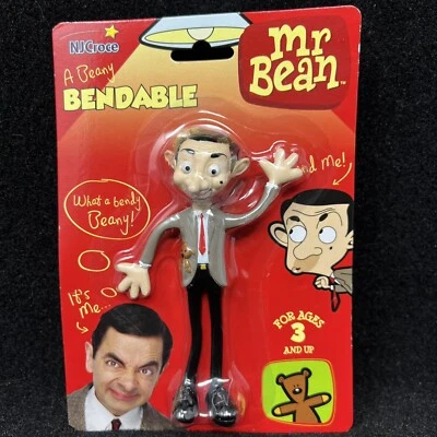 Mr. Bean A Beany Bendable Figure 6" 1990s VTG NJCroce Tiger Aspect New Sealed - image 1 of 2