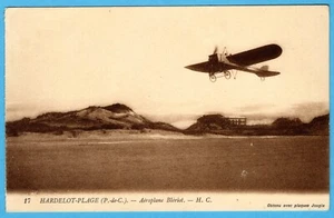 Alte AK Flugzeug Bleriot, HARDELOT-PLAGE, FRANKREICH - Bild 1 von 2