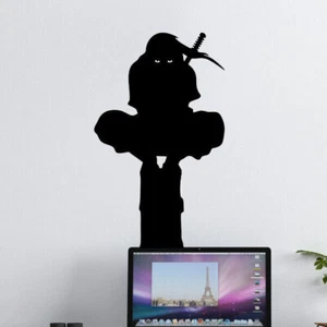 Calcomanía de vinilo pegatina de pared de dormitorio de anime Naruto diseño ninja de Itachi Uchiha - Imagen 1 de 5