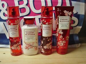 4 Bath & Body Works Japanese Cherry Blossom Fine Fragrance Mist Lotion Cream
