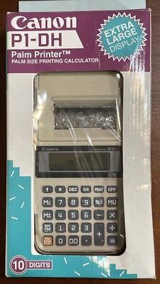 Canon, Palm Size Printer, Printing Calculator,P1-DH, Extra Large Display, NOS - Image 1 of 4