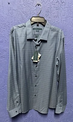 Perry Ellis Dress Shirt Men's Size XXL Cotton Dobby 4ISW3014RT 468 Ink - Image 1 of 4