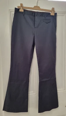 Thomas Burberry by Burberry cotton navy bootcut trousers EU40 12UK - Image 1 of 4