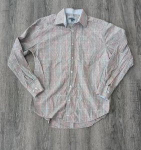 Johnston & Murphy Tailored Fit Shirt Mens Large Designer Checkerd Plaid Colorful - Picture 1 of 9