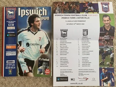 IPSWICH TOWN v ASTON VILLA (FA BARCLAYCARD PREMIERSHIP) 23rd MARCH 2002 - Image 1 of 4