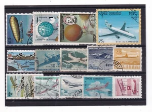 Lot 14 Briefmarken Thema Flugzeuge Q1560 - Bild 1 von 1