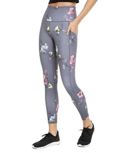 Ideology Floral-Print High-Waist Side-Pocket Leggings Gray XS NWT! $39.50 - Picture 1 of 4