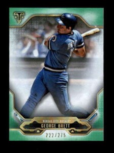 GEORGE BRETT 2020 TOPPS TRIPLE THREADS #41 EMERALD PARALLEL #222/275 BD6717