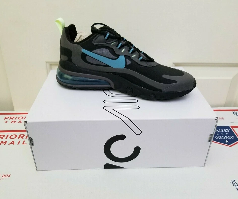 Nike Air Max 270 React Jetstream Black Cerulean Thunder Gray C13866 001 Size 9 - Image 1 of 4