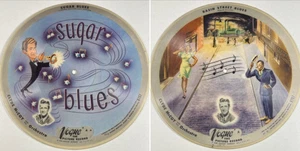RARE PICTURE DISC 78 RPM VOGUE Clyde McCoy : Sugar Blues / Bassin Street Blues - Picture 1 of 3