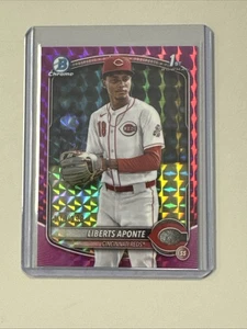 2025 Bowman Chrome Libertis Aponte Fuchsia Geometric /299 - Picture 1 of 2