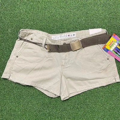 Pantalones Cortos De Colección Y2K Años 2000 Nuevos con Etiquetas Mudd Caqui Carga Estilo Utilitario Talla 11 Foto 1 de 4