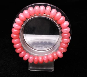 10.4*10.4*6mm Natural Rose Ice Rhodochrosite Gemstone Beads Love Bracelet - Picture 1 of 6