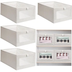 8 Pcs Linen Closet Organizers and Storage Foldable Clothing Bins Large Foldab... - Bild 1 von 7