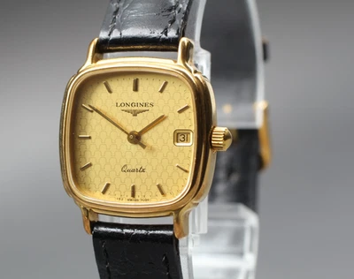 "N MINT" Vintage LONGINES 152 7099 Gold 22mm Square Qz Women's  Watch From Japan - Image 1 of 4