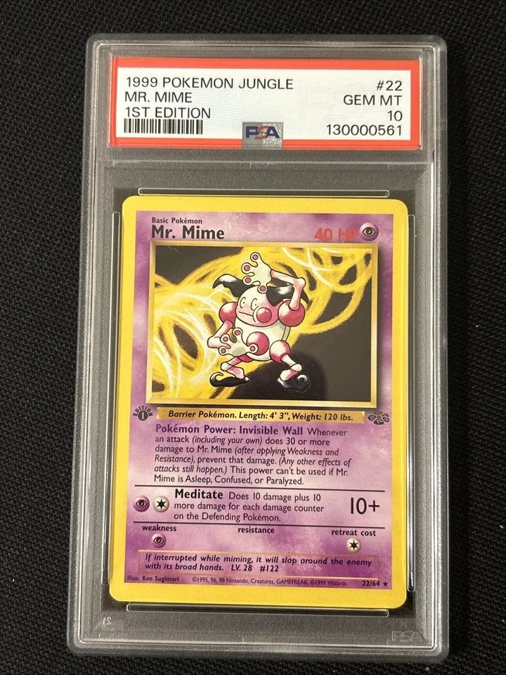 Mr. Mime 22/64 1st Edition Jungle PSA 10 - Image 1 of 2