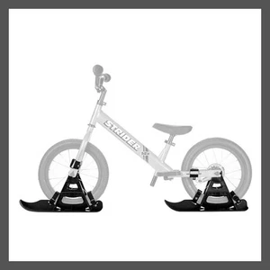 Strider Snow Skis Bike-Compatible Tool-Free Install Black 14x - Picture 1 of 7