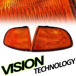 For 92-95 Honda Civic 2Dr EG/EG6 Amber Turn Signal Parking Corner Lights Lamps - Picture 1 of 2