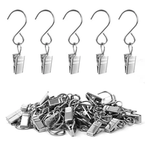 Manysky S Gancho Cortina Clips, Paquete de 45 304 Acero Inoxidable Colgante Fiesta Cuerda... - Imagen 1 de 9
