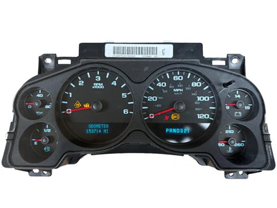 Grupo de velocímetros 07-11 camioneta Chevy Silverado y GMC Sierra 1500 153.714 millas Foto 1 de 3