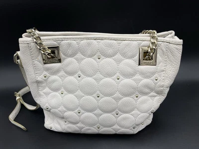 Calvin Klein Woman’s White Stud Quilted Double Handle Shoulder Handbag Crossbody - Image 1 of 4