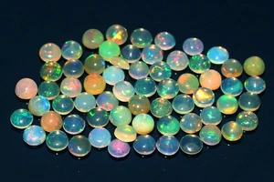 AAA + Natürlicher Äthiopischer Welo Opal Runde Form Cabochon Schmuckherstellung 30 Stck. 5 mm - Bild 1 von 3
