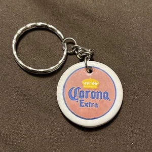 CORONA Extra-beer/Cerveza keychain- NWOT- Design On Ceramic, Handmade - Picture 1 of 5