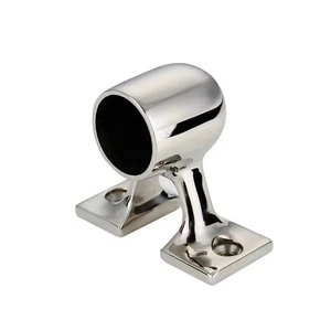 1" SS316 Double Leg Stanchion Base Bow Pulpit Stern Pushpit Handrail Base Yacht - Picture 1 of 4