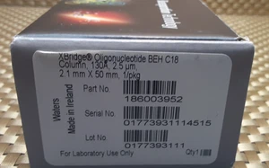 Waters XBridge OST C18 Säule, 130Å, 2,5 μm, 2,1 mm x 50 mm, 186003952 - Bild 1 von 7