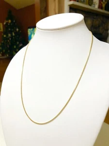 Collana 1mm Oro Giallo Massiccio 333 8k CATENA SCATOLA Raccoglitore FBM Germania - Foto 1 di 9
