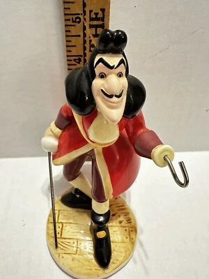 DISNEY Captain Hook Porcelain Ceramic Figurine Peter Pan Vintage - Image 1 of 4