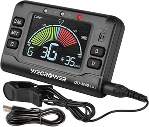 Metronom Stimmgerät 3 IN 1 wiederaufladbarer Tongenerator für Gitarre Bass Violine Flöte - Bild 1 von 7