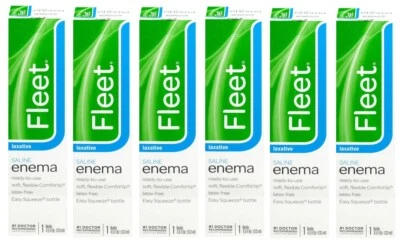 Enema "Fleet" {Listo para usar} Laxante salino 4,5 fl oz (133 ml) (paquete de 6) Foto 1 de 2