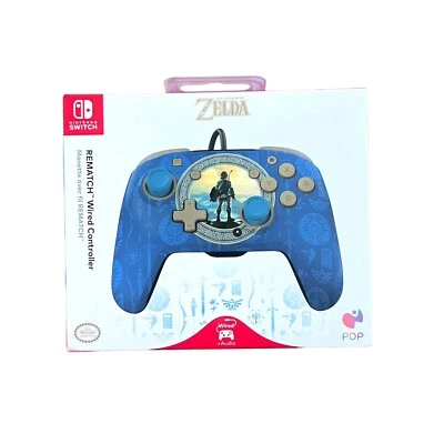 The Legend of Zelda Rematch Wired Controller For Nintendo Switch Hyrule Blue New - Image 1 of 2
