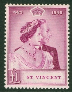 SG 163 St Vincent £1 Silver wedding. Fine unmounted mint CAT £30 - Picture 1 of 1