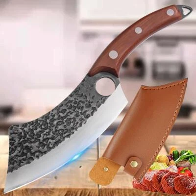 WXCOO Handmade Forged Boning Knife Meat Cleaver Vegetable Chopper Fit Camping Outdoor