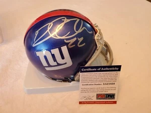DAVID WILSON signed GIANTS mini helmet PSA/DNA COA - Picture 1 of 2